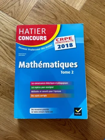 Livre mathématiques, tome deux
