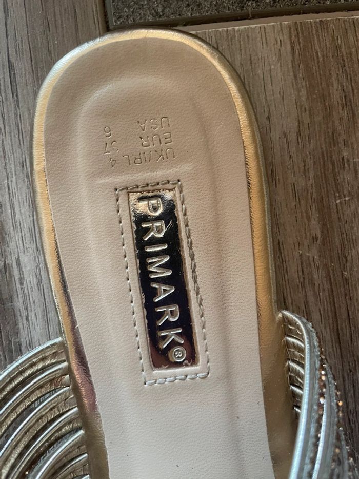 Mules tong nu pieds doré pointure 37 - photo numéro 3