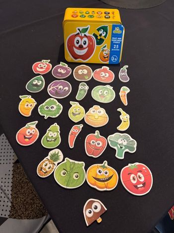 Puzzle 2 pièces X 25 fruits et légumes