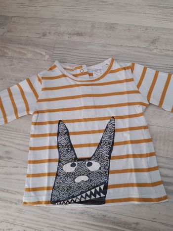 T shirt manches longues la redoute rayé jaune et blanc