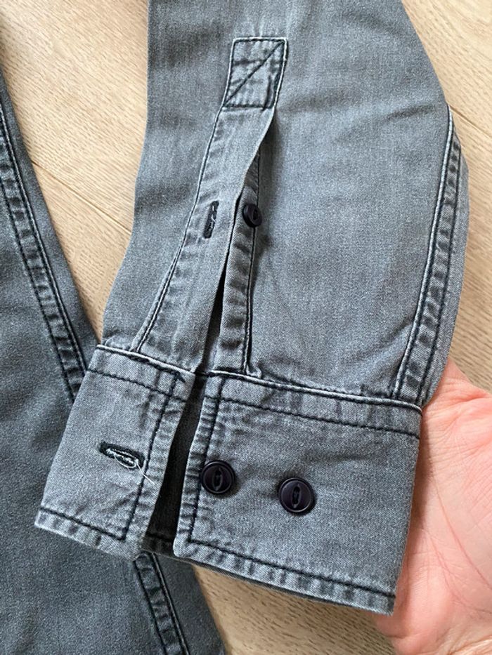 Chemise en jeans gris délavé homme Jules - photo numéro 4