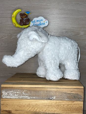 SOL284 doudou éléphant 🐘 mini vanilla