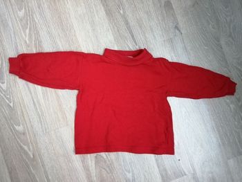 Pull col roulé mixte