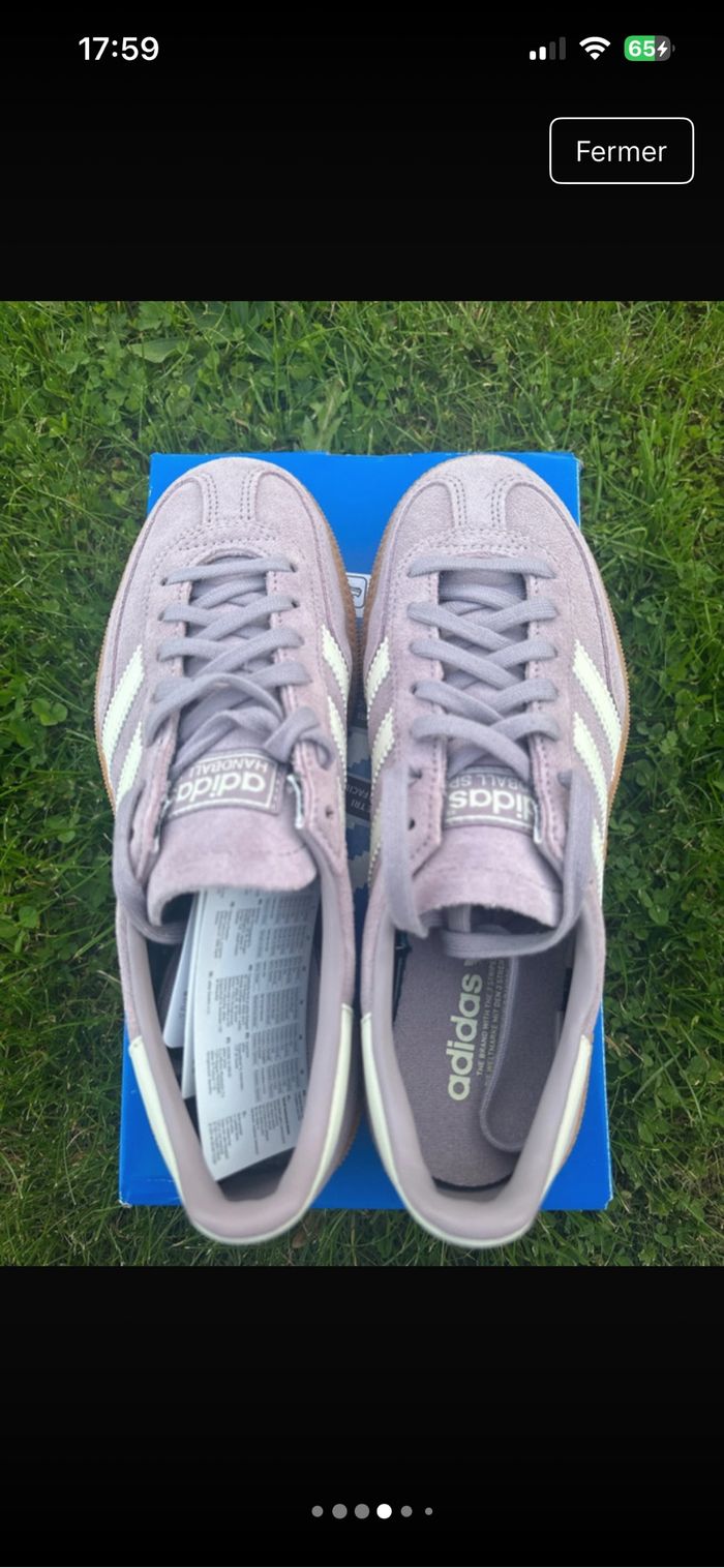 Adidas Spezial en daim lilas - semelle gomme - photo numéro 2