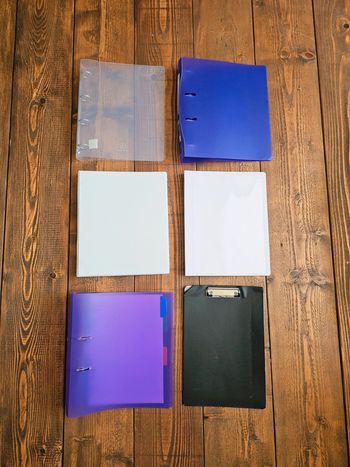 Lot de 5 classeurs souples et rigide A4