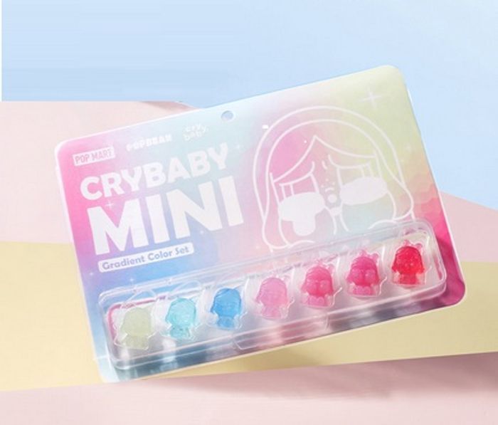 Mini figurines POP BEAN Gradient Color Set CRYBABY POPMART