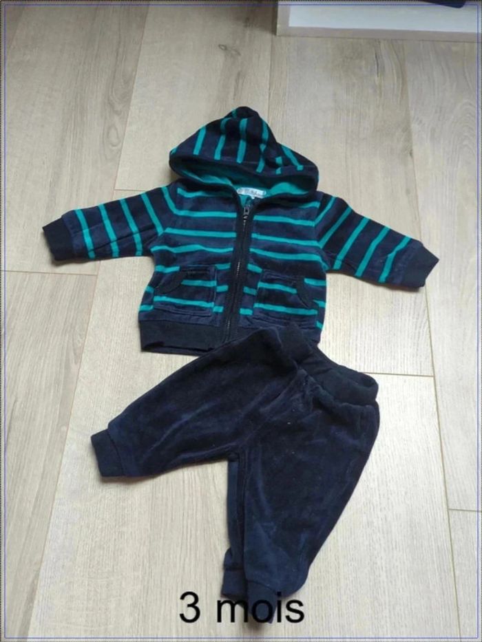 Ensemble velours 3 mois