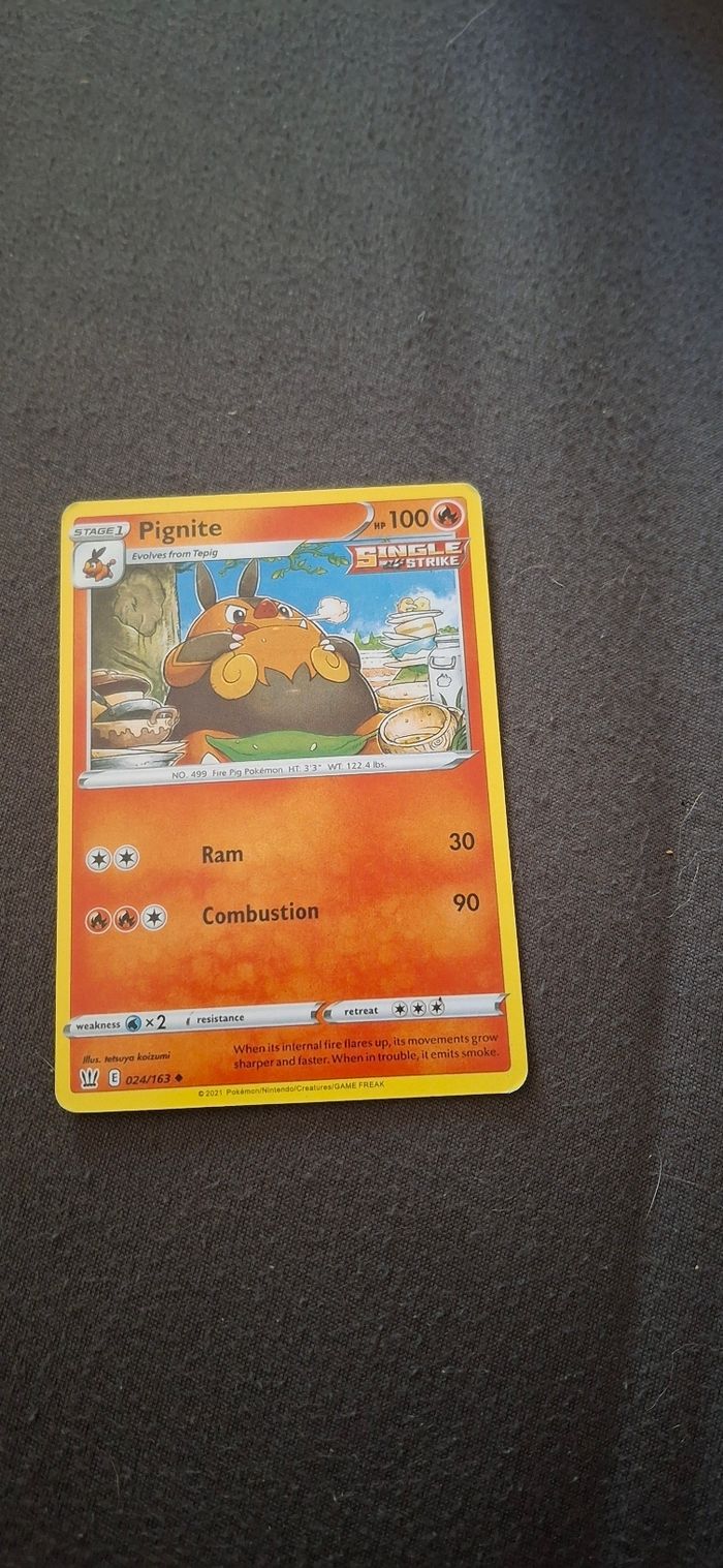 🔥 Carte Pokémon - Pignite (100 PV, Stage 1) 🔥