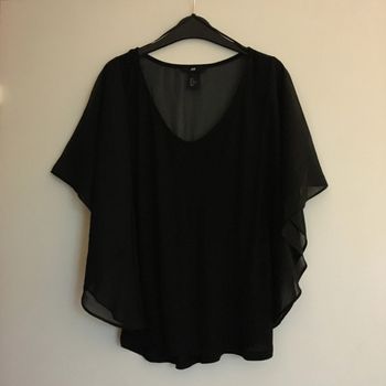 top fluide noir h&m neuf