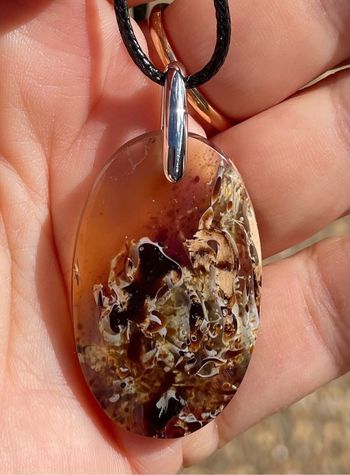 Superbe pendentif en ambre