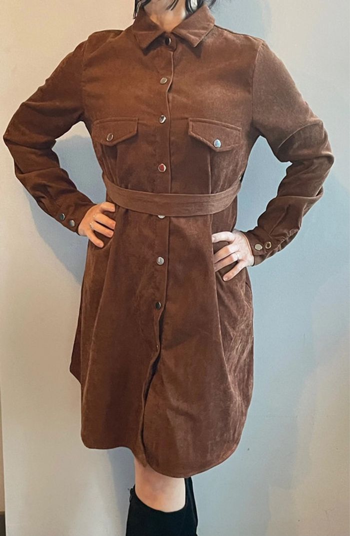 Robe velours manches longues hiver
