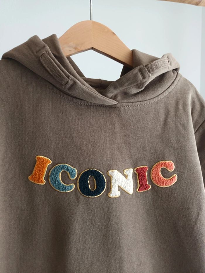 Sweat à capuche vert kaki Iconic Name It 9 / 10 ans - photo numéro 2