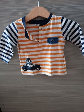 T shirt longues manches rayé