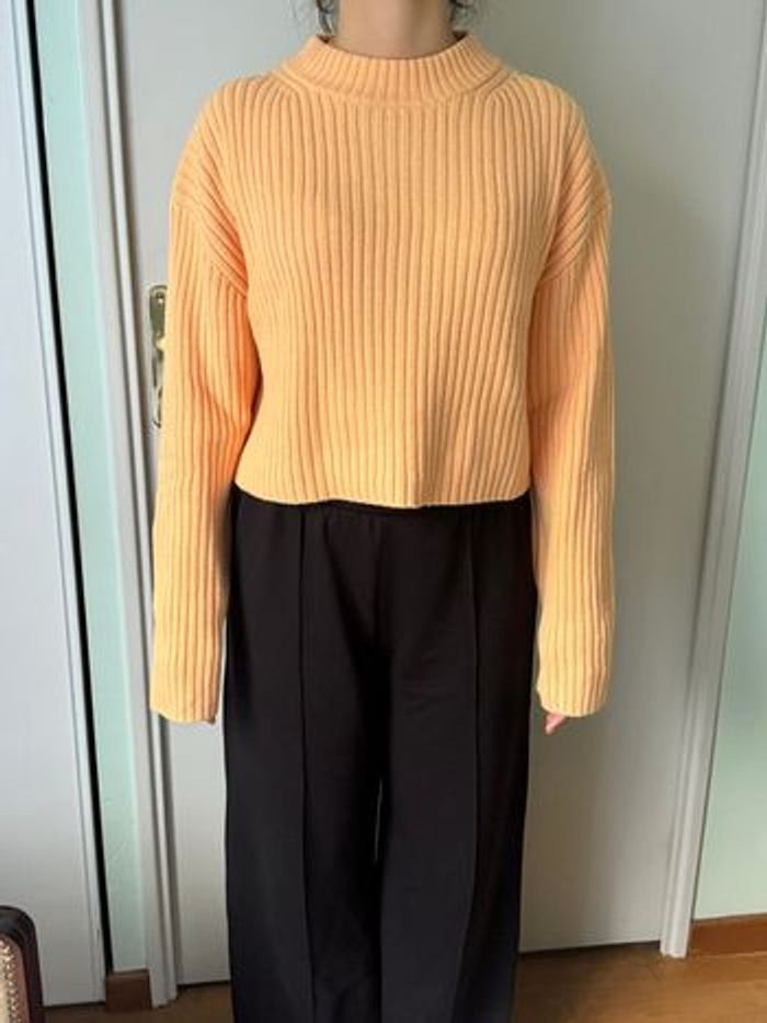 Pull court orange - H&M - photo numéro 4