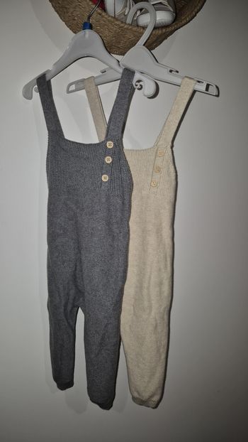 Lot de 2 salopette en maille