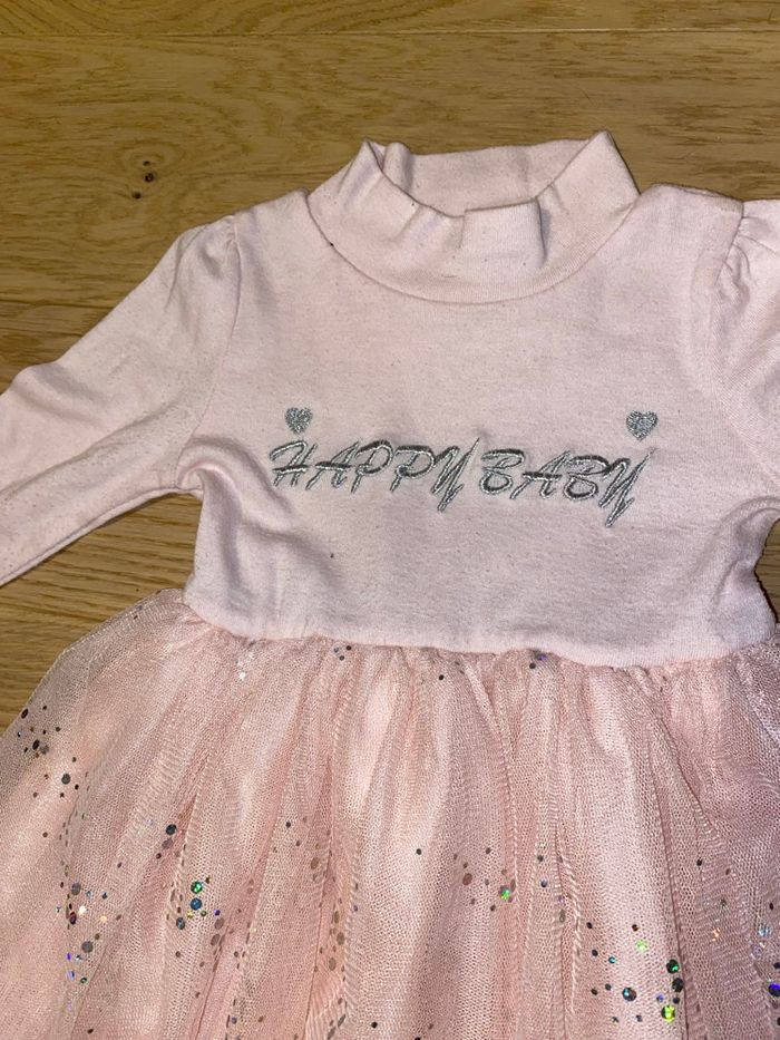 Robe rose col montant « Happy Baby » – 18 mois - photo numéro 4