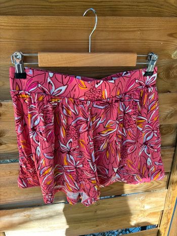 Short fluide motif fleurs