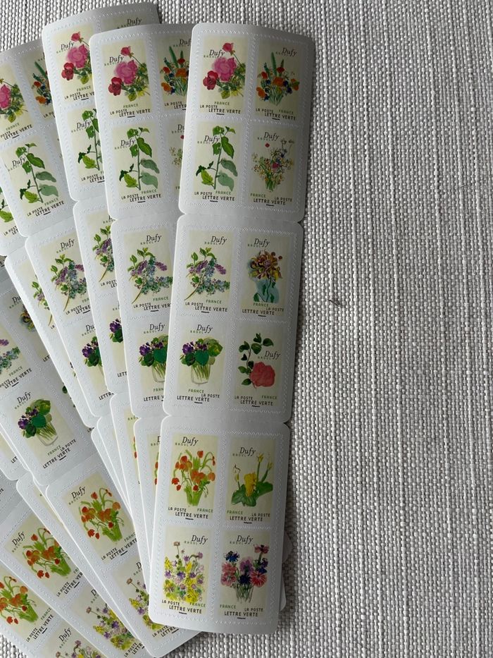 Lot 5 carnets de 12 timbres postal