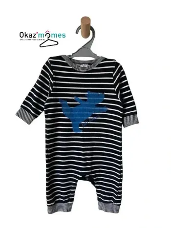Combinaison à rayures motif ours - Petit Bateau 6 mois (67cm)