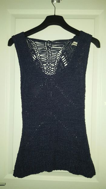 Débardeur en laine bleu marine