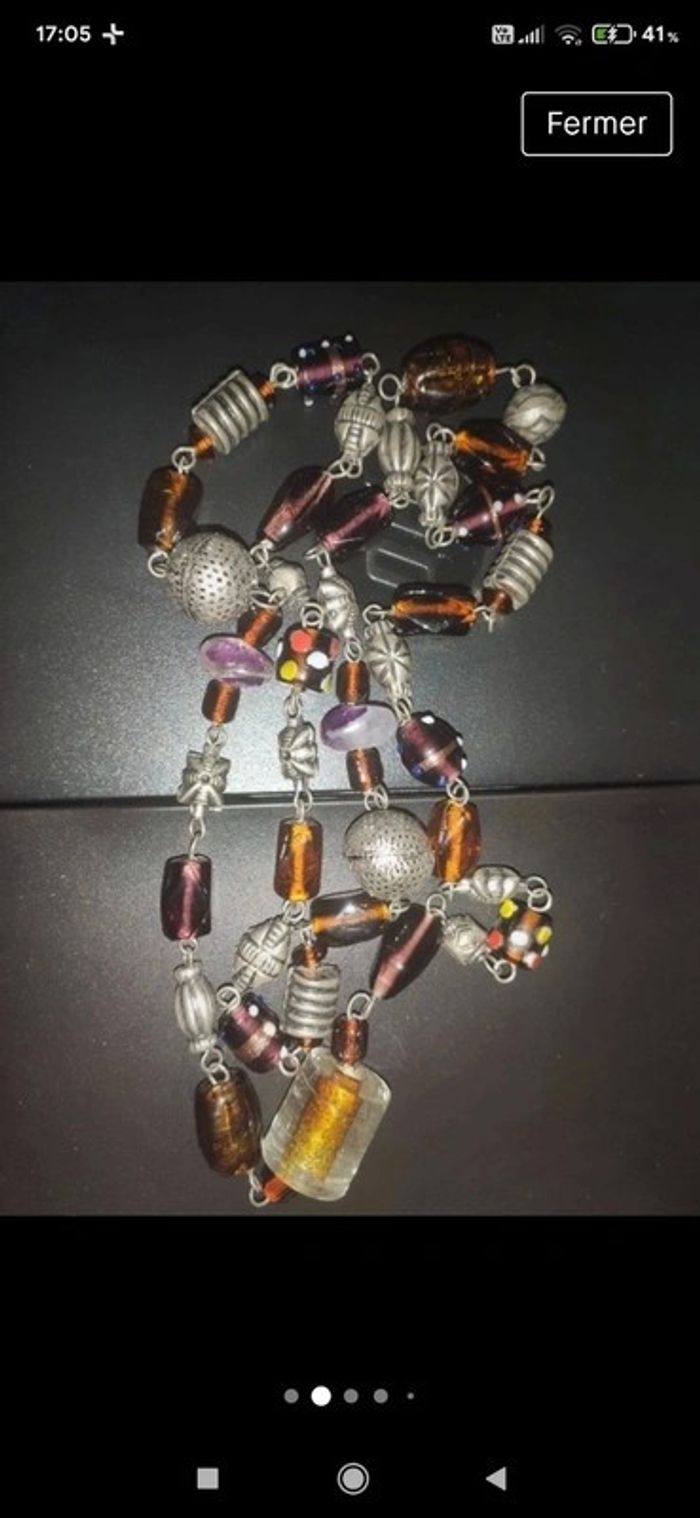 Collier perles de verre - photo numéro 8
