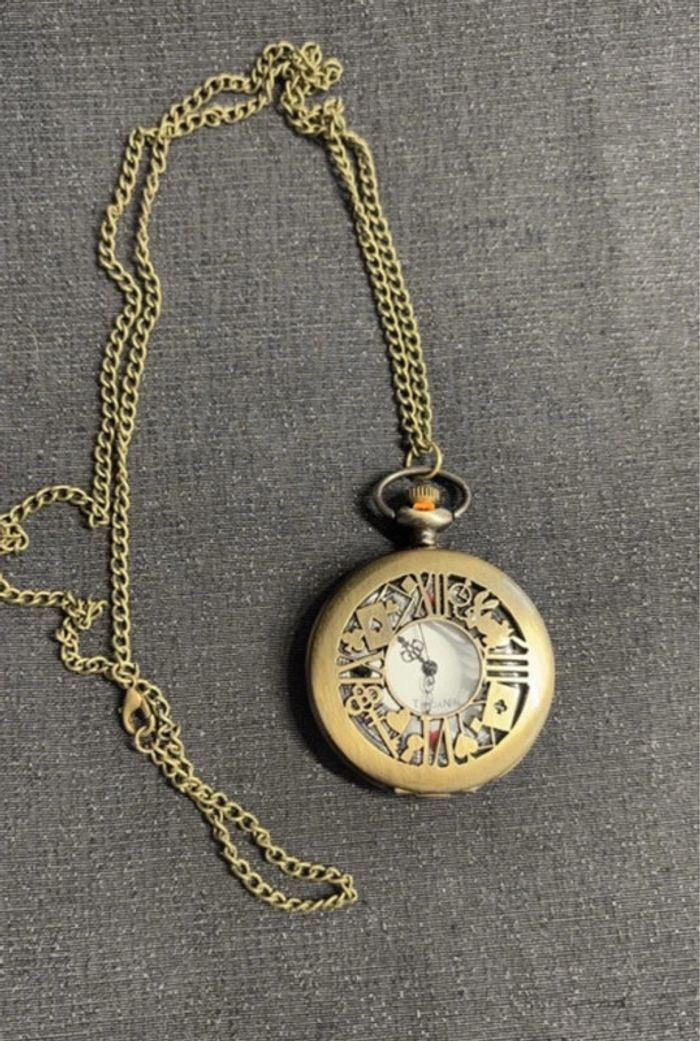 Montre à gousset Alice au pays des merveilles vintage déguisement collection