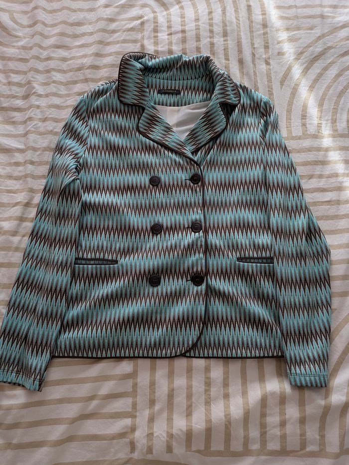 Veste / Blazer J.J. Garella - Imprimé Zigzag Géométrique