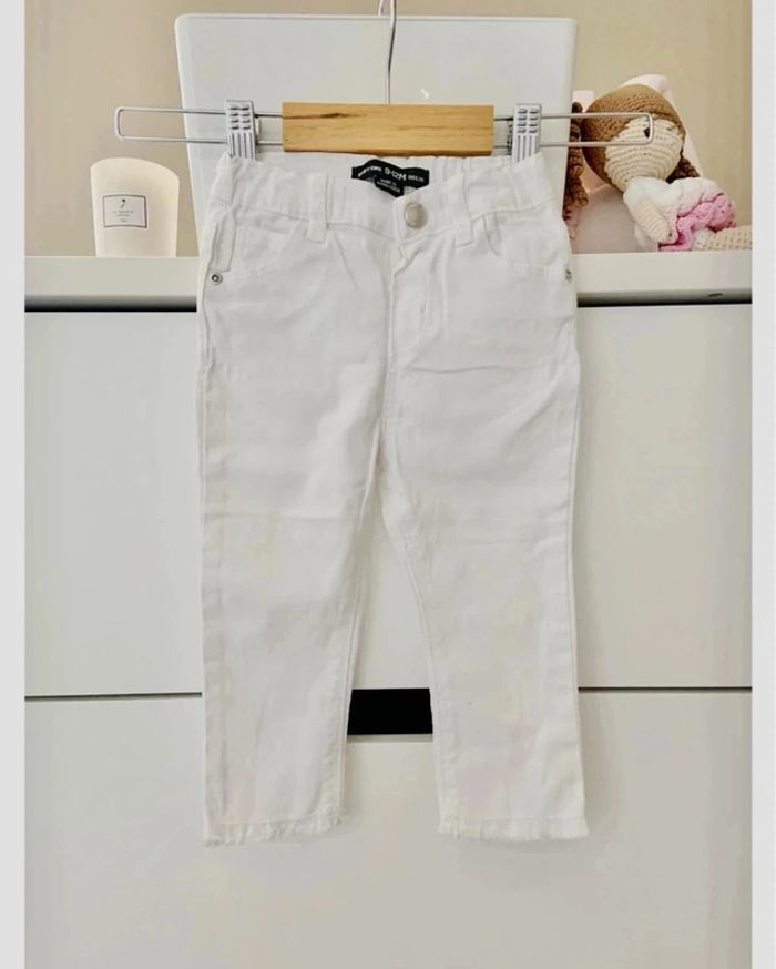 Jean - blanc Primark 👧🏼 12 mois (80 cm)