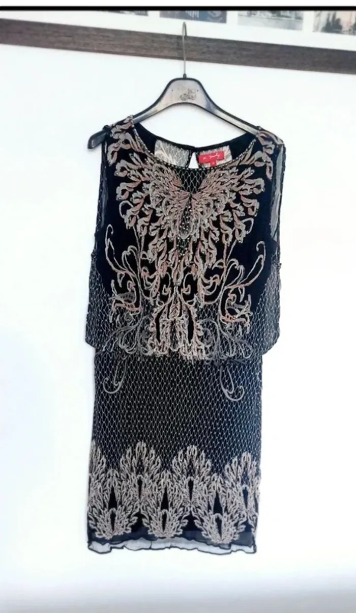 Robe 👗 été Dorée et marine T38-M