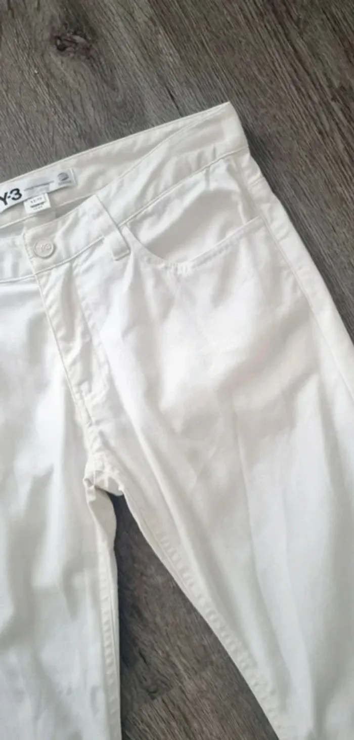 Pantalon jean blanc slim y3 yohji yamamoto adidas - photo numéro 6