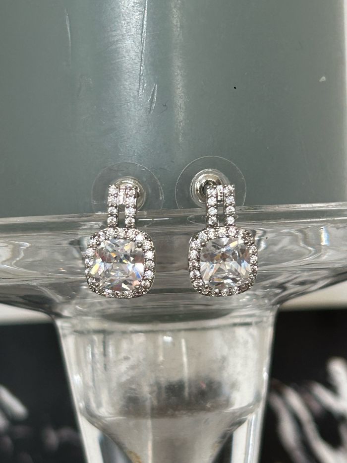 Boucles d’oreilles, zirconium cubique style Bridgerton - photo numéro 3