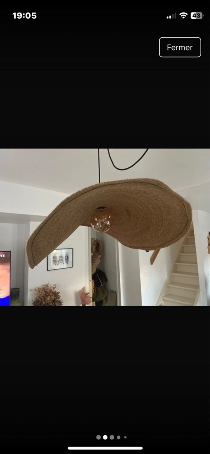 Suspension paille, bohème - photo numéro 2