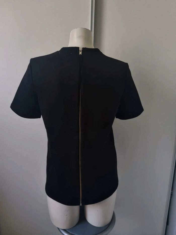 Tee-shirt shirt noir suédine M zara - photo numéro 7