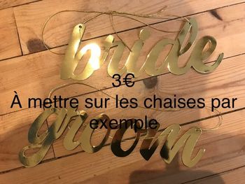 À mettre sur chaise mariage