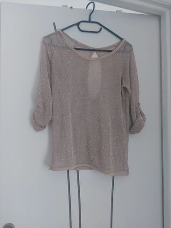 Petit haut transparent 40 femme beige