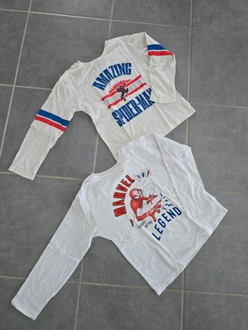 Lot de 2 tee shirts manches longues spiderman