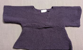 Pull violet manches courtes taille 18 mois de la marque DPAM