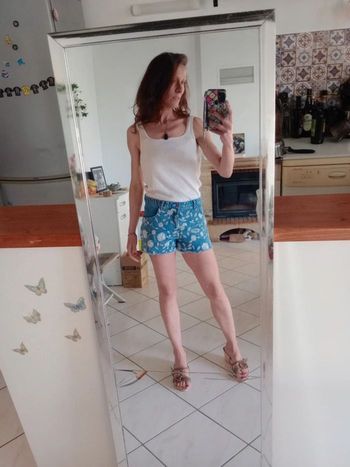 Débardeur femme M rose côtelé c82