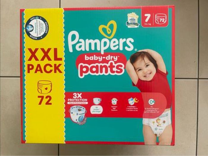 Pack XXL  Pampers pants T. 7
