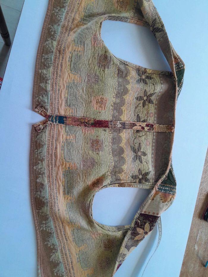 Bolero gilet sans manche vintage ethnique - photo numéro 3