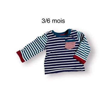 EarlyDays T-shirt manches longues rayé Taille 3/6 mois