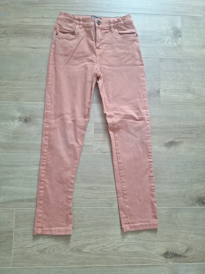 Pantalon jean slim fille 9-10 ans tex rose poches - photo numéro 2