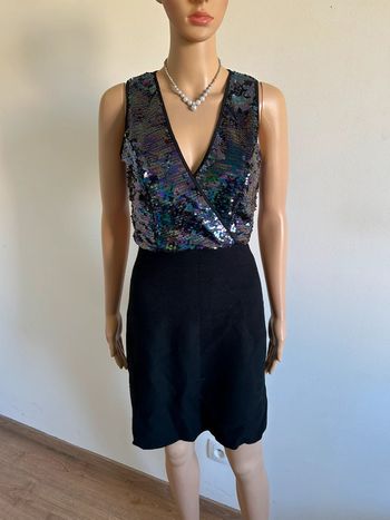 Robe noire neuve avec sequins Morgan taille S (valeur 85€)