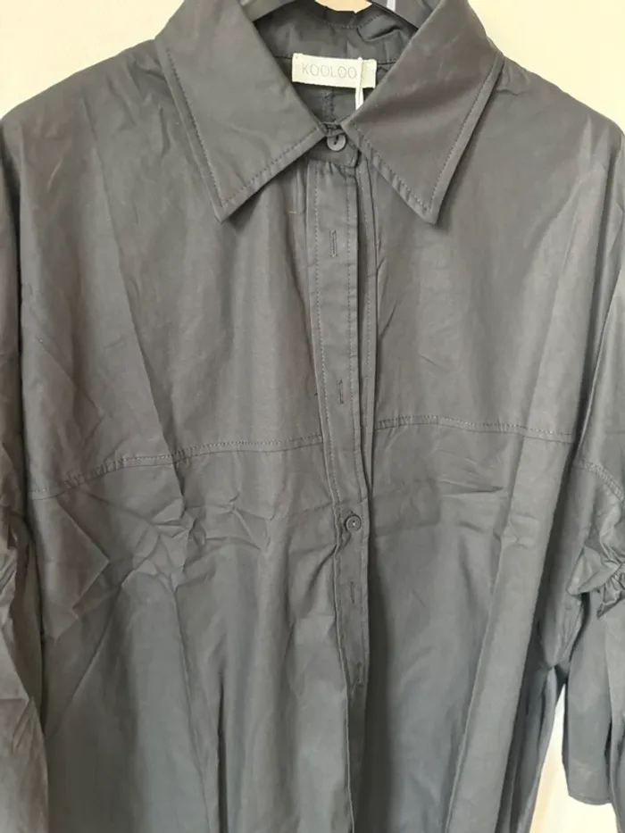 Chemise popeline noire - photo numéro 2