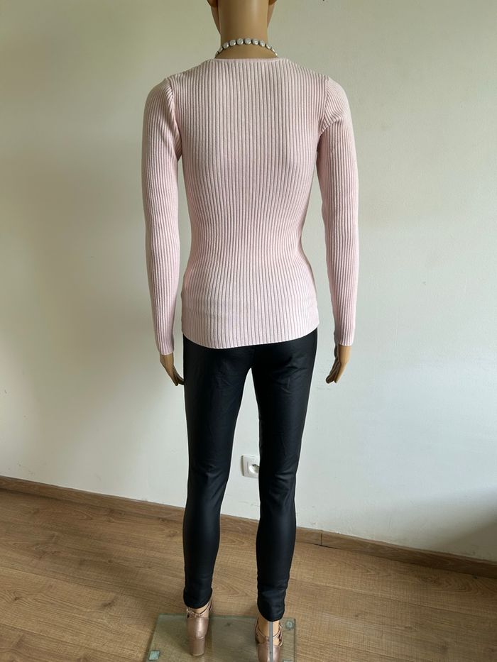 Pull rose clair à manches longues Morgan taille XS TBE - photo numéro 6