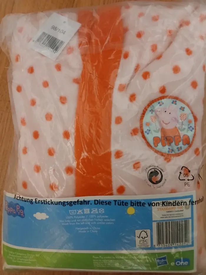 Robe de chambre Peppa pig taille 3/4ans - photo numéro 4