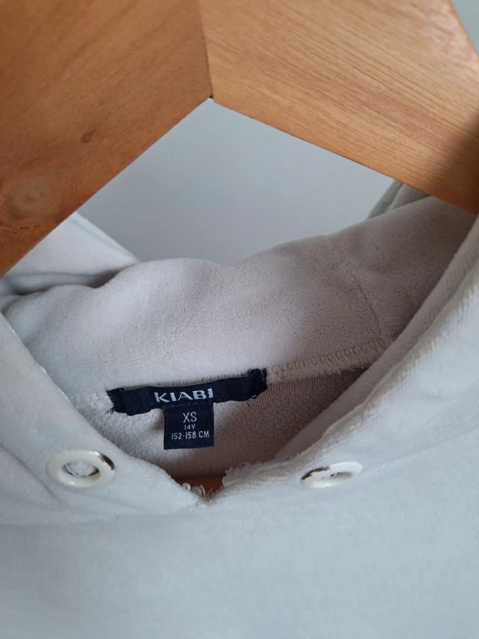 Pull sweat blanc Kiabi XS 14 ans femme fille - photo numéro 3