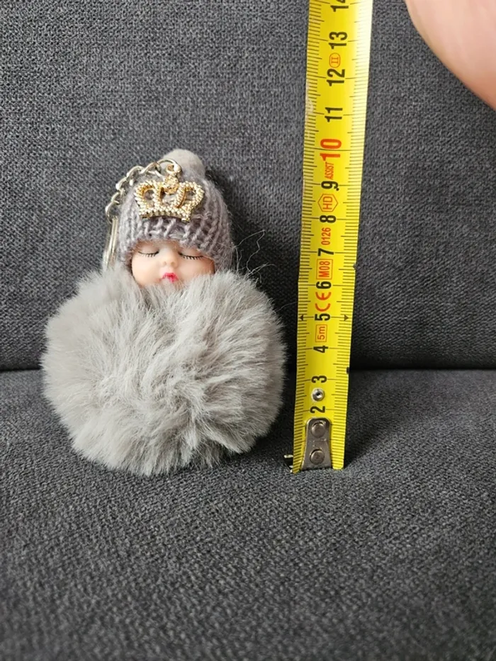 Porte clé fausse fourrure baby - photo numéro 4