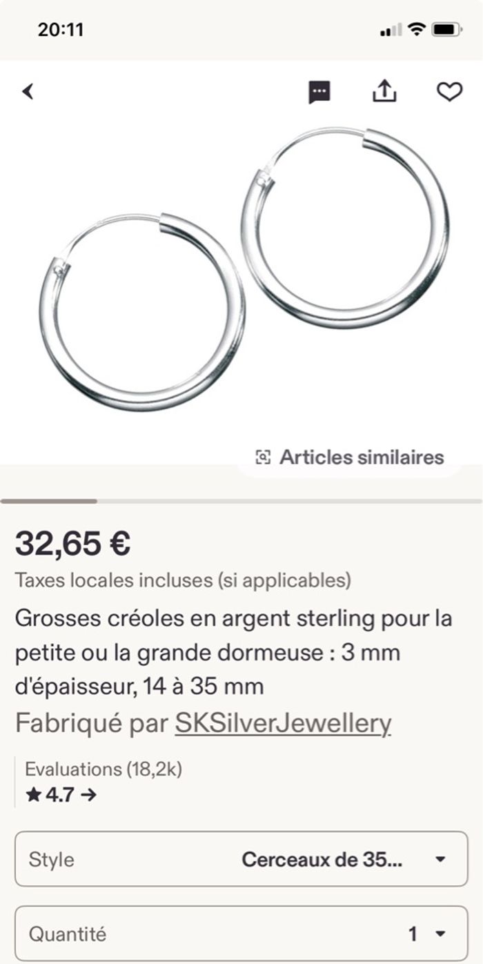Créoles epaisses en argent - photo numéro 2