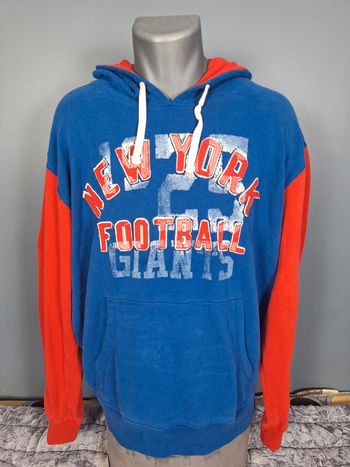 Sweat à capuche hoodie NFL / homme taille XL bleu et rouge/ full broderies ( 293)